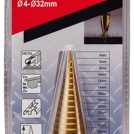 Afbeelding Makita trappenboor 4-32mm 9 traps D-40135