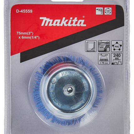 Afbeelding Makita komborstel nyl 6x75mm k240 D-45559