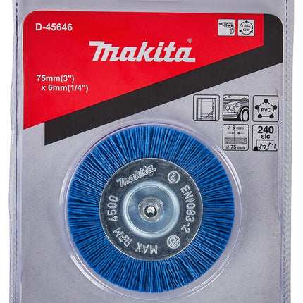 Afbeelding Makita vlakborstel nyl 6x75mm k240 D-45646