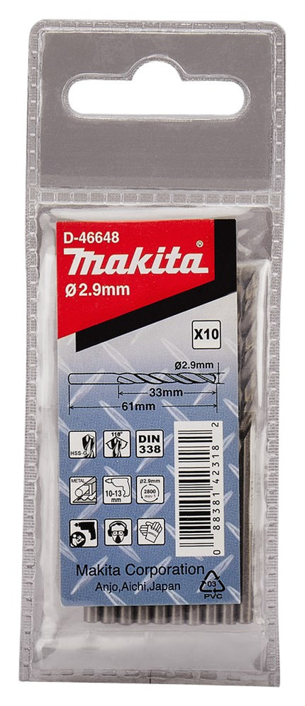 Makita METAALBOOR 2,9X61MM