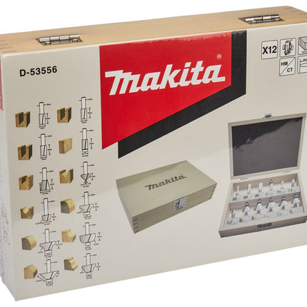 Afbeelding Makita freesset 12-dlg 8mm D-53556