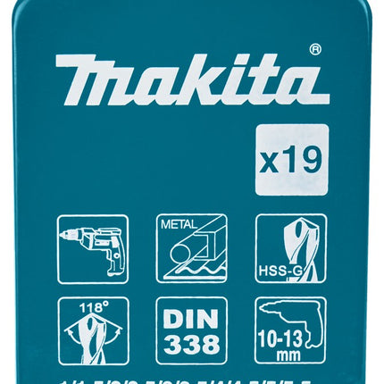 Afbeelding Makita metaalborenset hss-g 19-dlg D-54025