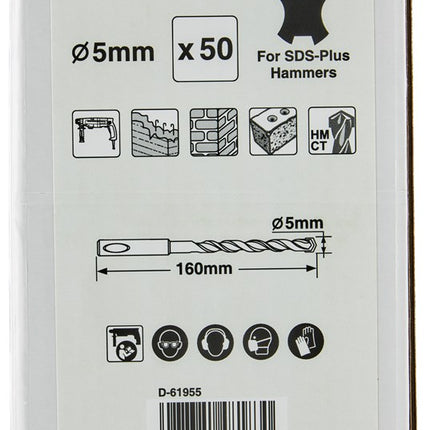 Afbeelding Makita sds boor 5x160mm 50stk D-61955