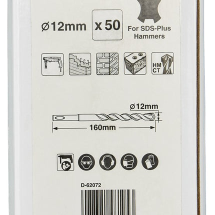 Afbeelding Makita sds boor 12x160mm 50stk D-62072
