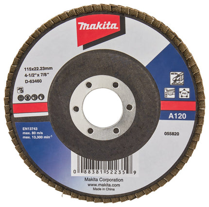 Afbeelding Makita schuursch.115x22mm k120 uni-ae D-63460
