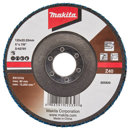 Afbeelding Makita schuursch.125x22mm k40 uni-ze D-63781