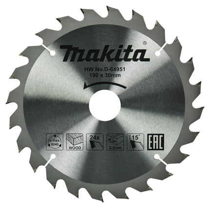 Afbeelding Makita hm zaagbl 190x30x2,2 t24 D-64951
