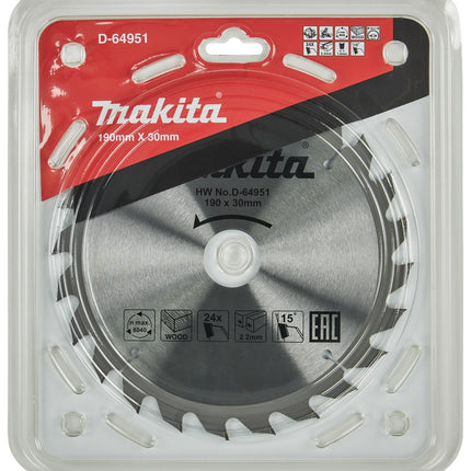 Afbeelding Makita hm zaagbl 190x30x2,2 t24 D-64951
