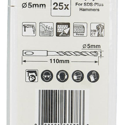 Afbeelding Makita sds boor 5x110mm 25stk D-65115