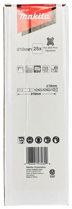 Afbeelding Makita sds boor 10x210mm 25stk D-65137