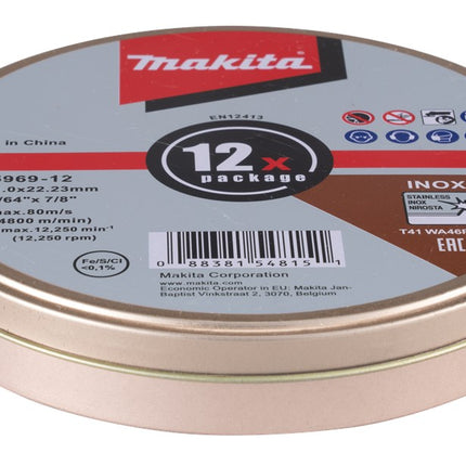 Afbeelding Makita doorslijpschijf 125x1,0mm rvs D-65969-12