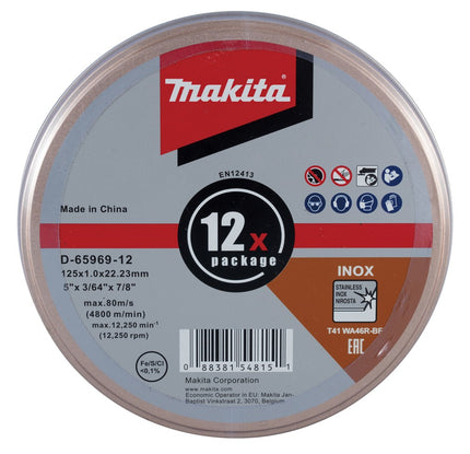 Afbeelding Makita doorslijpschijf 125x1,0mm rvs D-65969-12