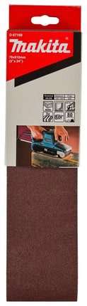 Afbeelding Makita schuurband k80 76x610 red D-67169