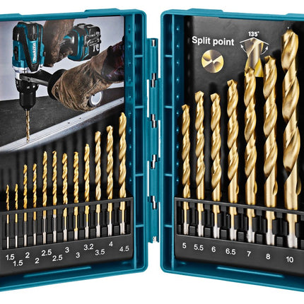 Makita METAALBORENSET HSS-TIN 19-DELIG