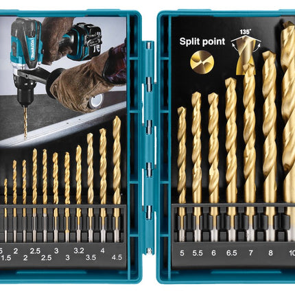 Makita METAALBORENSET HSS-TIN 19-DELIG