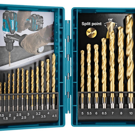 Makita METAALBORENSET HSS-TIN 19-DELIG