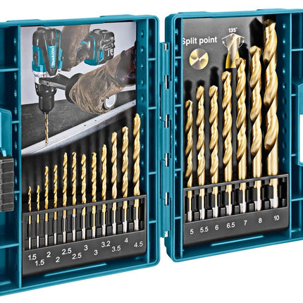 Makita METAALBORENSET HSS-TIN 19-DELIG