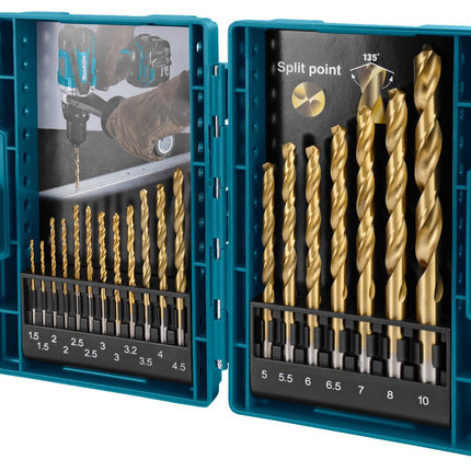 Makita METAALBORENSET HSS-TIN 19-DELIG
