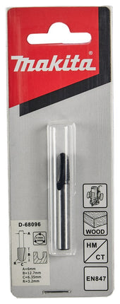 Afbeelding Makita holprofielfrees 6,4x12,7 s6 D-68096