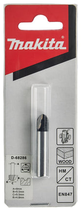 Afbeelding Makita holprofielfrees 9,5x9,5 s8 D-68286