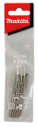 Afbeelding Makita steenboor 3x60mm 5stk D-71788