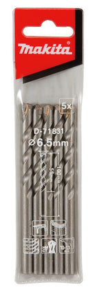 Afbeelding Makita steenboor 6,5x100mm 5stk D-71831