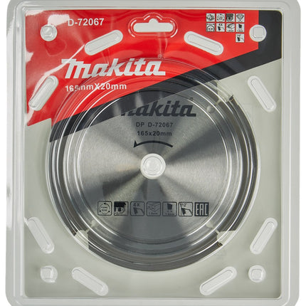 Afbeelding Makita zaagb pcd 165x20x1,8 4t 12g D-72067