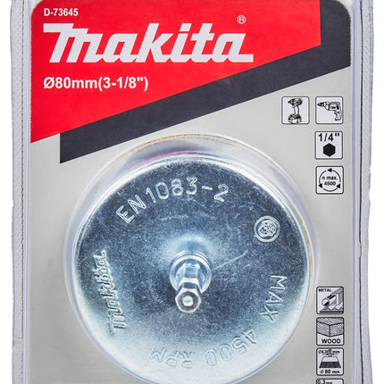 Afbeelding Makita komborstel 80mm 1/4" vermes D-73645