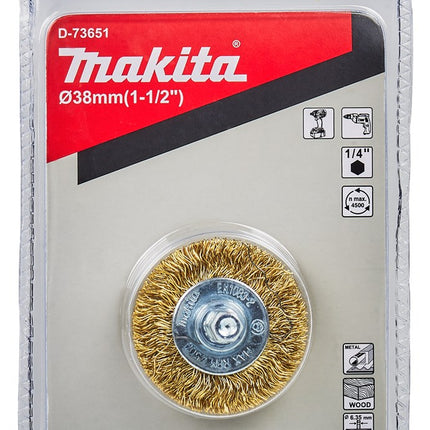 Afbeelding Makita vlakborstel 38mm 1/4" vermes D-73651