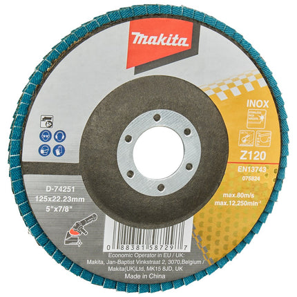 Afbeelding Makita schuursch.125x22mm k120 uni-fz D-74251