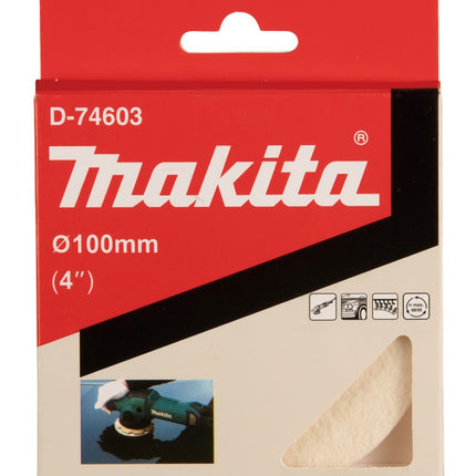 Afbeelding Makita poetsschijf vilt 100mm D-74603