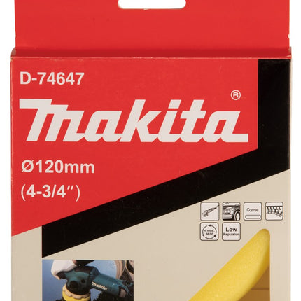 Afbeelding Makita polijstschijf spons geel 120mm D-74647