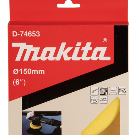 Afbeelding Makita polijstschijf spons geel 150mm D-74653