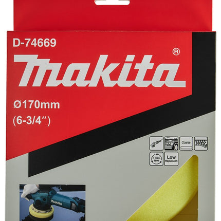 Afbeelding Makita polijstschijf spons geel 170mm D-74669