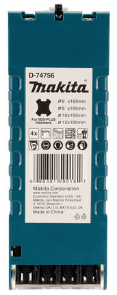 Afbeelding Makita sds hamerb.set 4-dlg 6/8/10/12 D-74756