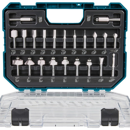 Afbeelding Makita freesset 8mm 22-delig kant D-74778