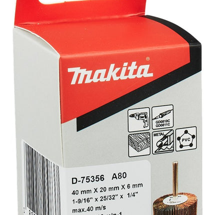 Afbeelding Makita lamellenborstel 40x20x6 k80 D-75356