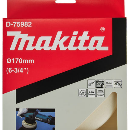 Afbeelding Makita polijstschijf spons wit 170mm D-75982