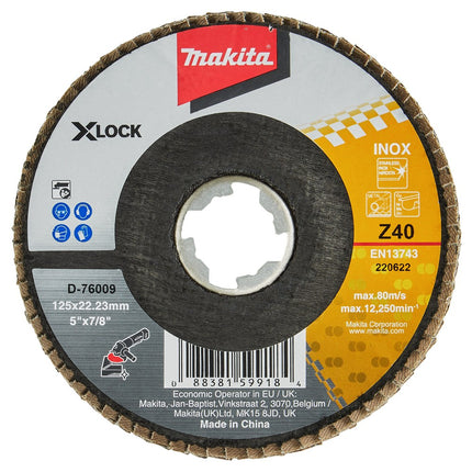 Afbeelding Makita schuurschijf x-lock 125mm z40 D-76009