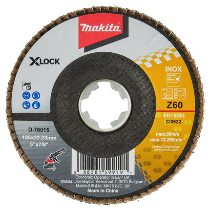 Afbeelding Makita schuurschijf x-lock 125mm z60 D-76015
