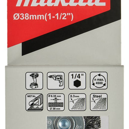 Afbeelding Makita rondborstel 1/4"x38mm D-76467