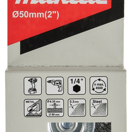 Afbeelding Makita rondborstel 1/4"x50mm D-76473