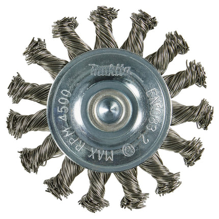 Afbeelding Makita rondborstel 1/4"x75mm rvs D-76716