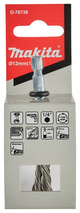 Afbeelding Makita penseelborstel 1/4"x12mm rvs D-76738