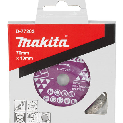 Afbeelding Makita diamantschijf 76x10x1,4mm D-77263