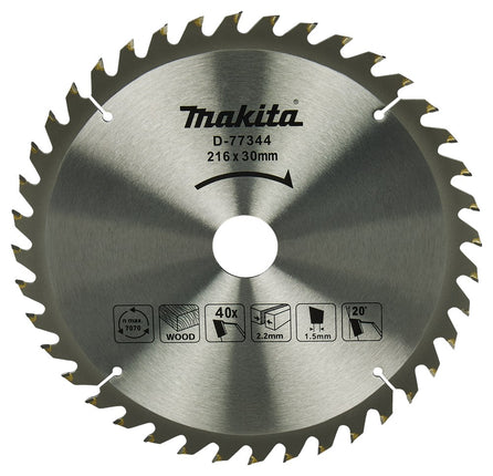 Makita AFKORTZAAGBLAD HOUT 216X30X1,5 40T 20G