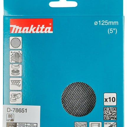 Afbeelding Makita schuurnet 125mm k80 D-78651