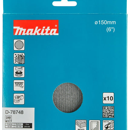 Afbeelding Makita schuurnet 150mm k240 D-78748