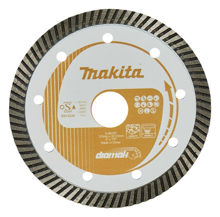 Afbeelding Makita diamantschijf 125x22,2mm turbo D-80167