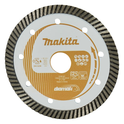 Afbeelding Makita diamantschijf 125x22,2mm turbo D-80167